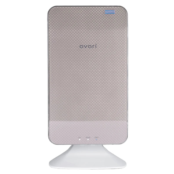 Dual UV & Heat Premium Toothbrush Sanitizer, Antibacterial Germ Free Sterilizer for Toothbrush and Razor Hygiene, with Stand and Wall Mount, AC Adapter plus Toothpaste Holder - Champagne