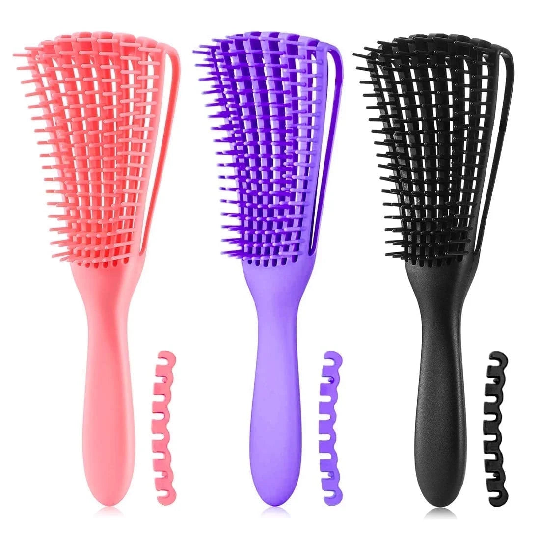 3 Pack Hair Detangler Brush for Afro America, Detangling Brush for Natural Hair, Detangle Brush